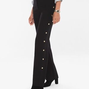 Chico's Black Pants with Gold Accents